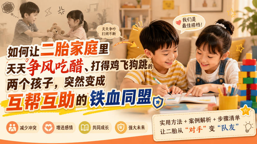 付费文章：如何让二胎家庭里天天争风吃醋、打得鸡飞狗跳的两个孩子，突然变成互帮互助的铁血同盟？-智云网