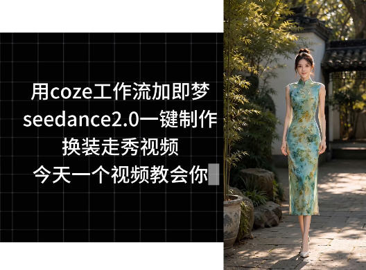用coze工作流加即梦seedance2.0一键制作换装走秀视频，今天一个视频教会你-智云网