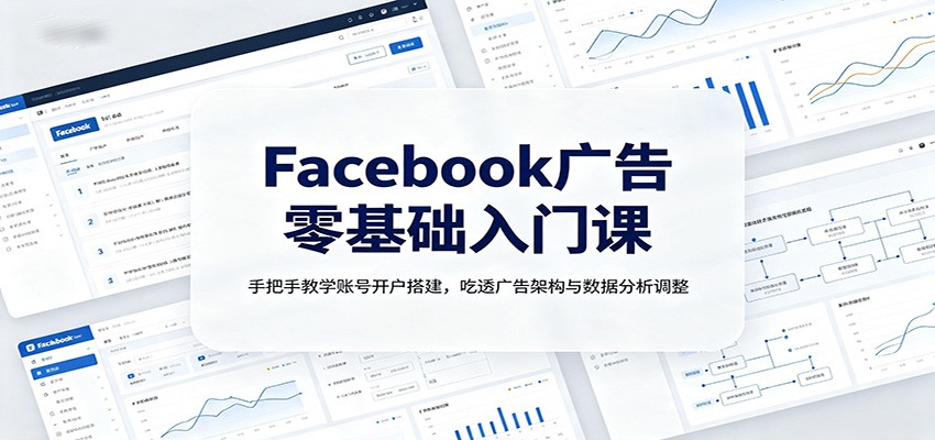 Facebook广告零基础入门课：手把手教学账号开户搭建，吃透广告架构与数据分析调整-智云网