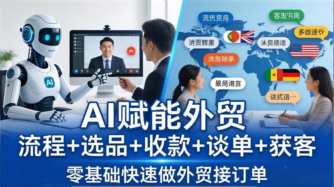外贸+AI实战课：流程+选品+收款+谈单+获客，零基础快速做外贸接订单-智云网
