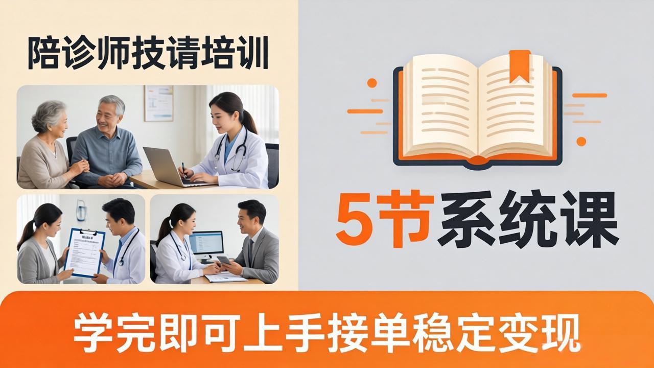 想做陪诊师不知从何下手？5节系统课教你掌握核心技能，学完即可上手接单稳定变现-智云网