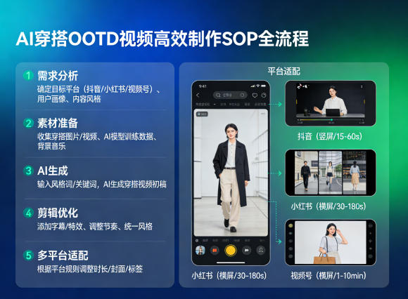 AI穿搭OOTD视频高效制作SOP全流程，适配抖音小红书视频号全平台-智云网