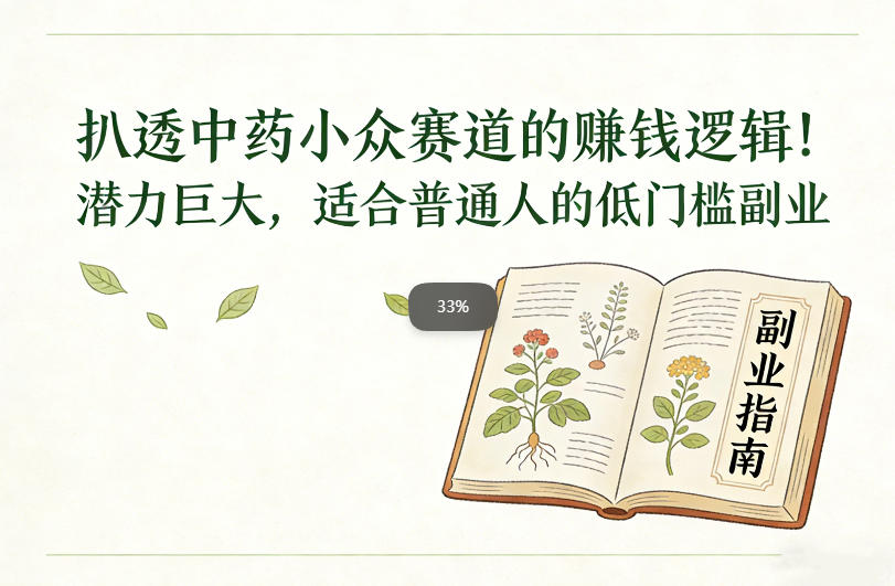 扒透中药小众赛道的賺米逻辑，潜力巨大，适合普通人的低门槛副业-智云网