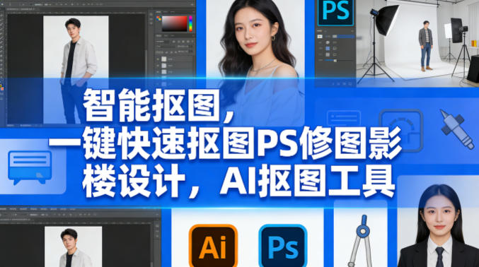 智能抠图，一键快速抠图PS修图影楼设计，AI抠图工具-智云网