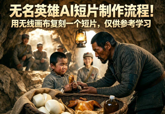 无名英雄AI短片制作流程！用无线画布复刻一个短片，仅供参考学习-智云网