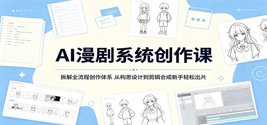 AI漫剧系统创作课：拆解全流程创作体系，从构思设计到剪辑合成新手轻松出片-智云网