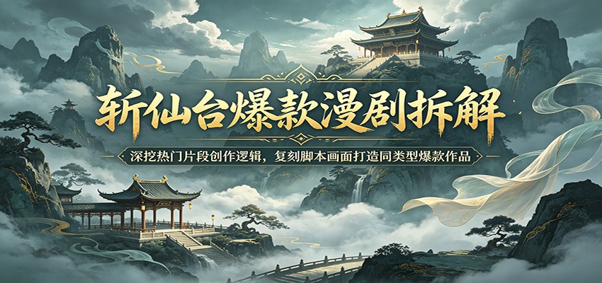 斩仙台爆款漫剧拆解：深挖热门片段创作逻辑，复刻脚本画面打造同类型爆款作品-智云网