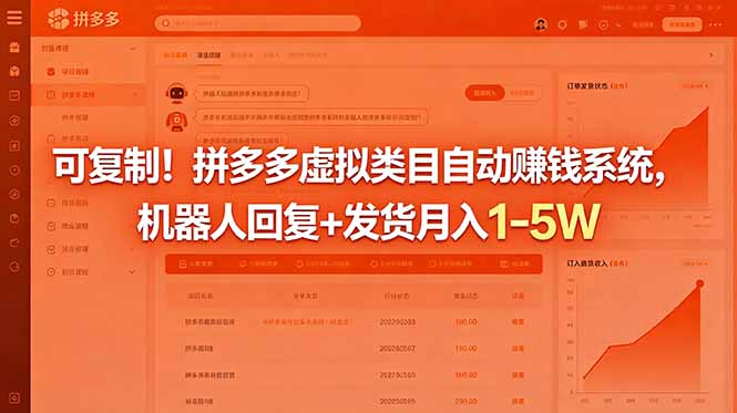 可复制！拼多多虚拟类目自动赚钱系统，机器人回复+发货月入 1-5W-智云网