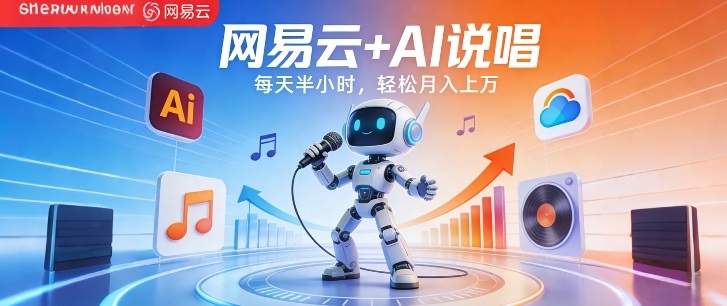 网易云+AI说唱，每天半小时，AI内容创作+流量变现，轻松月入1W-智云网
