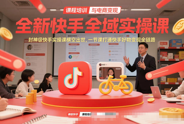 全新快手全域实操课，封神级快手实操课横空出世，一节课打通快手好物变现全链路-智云网