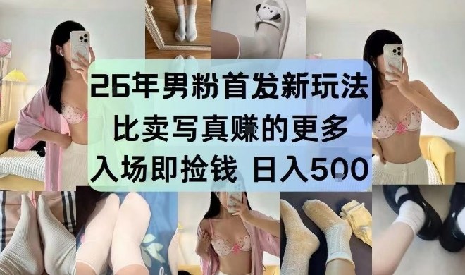 26年男粉首发最新3.0玩法，独此一家，比卖写真賺的更多，入场即捡钱，日入5张【揭秘】-智云网