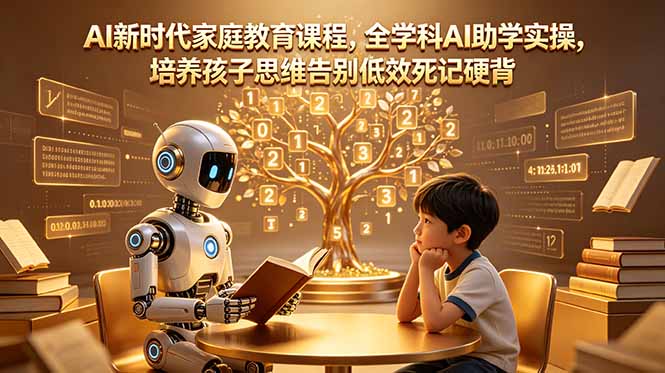 AI新时代家庭教育课程，全学科AI助学实操，培养孩子思维告别低效死记硬背-智云网