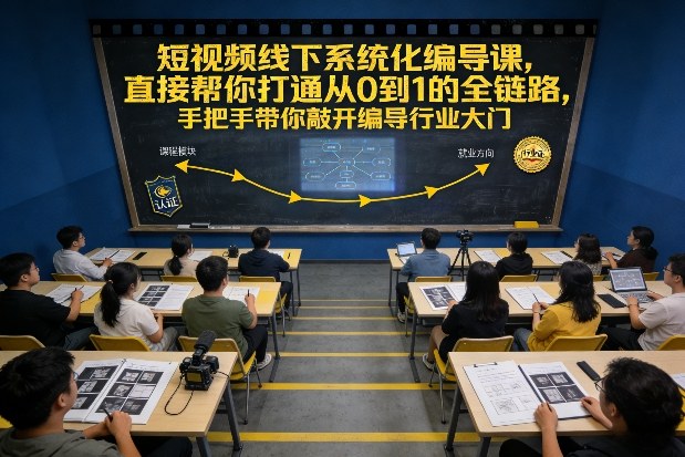 短视频线下系统化编导课，直接帮你打通从0到1的全链路，手把手带你敲开编导行业大门-智云网