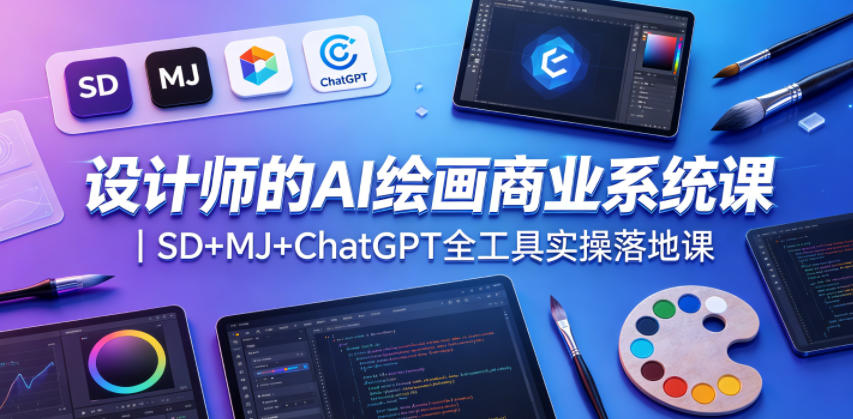 设计师的AI绘画商业系统课｜SD+MJ+ChatGPT全工具实操落地课-智云网