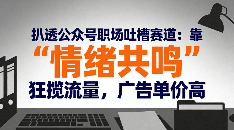 扒透公众号职场吐槽赛道：靠“情绪共鸣”狂揽流量，广告单价高-智云网