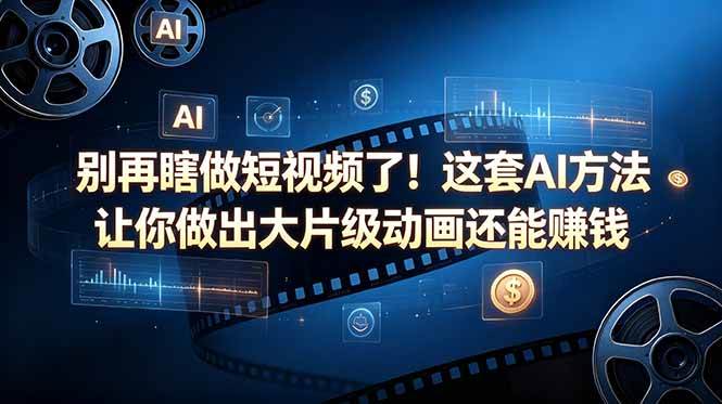 （18549期）别再瞎做短视频了！这套 AI 方法让你做出大片级动画还能赚钱【原创双语字幕】-智云网