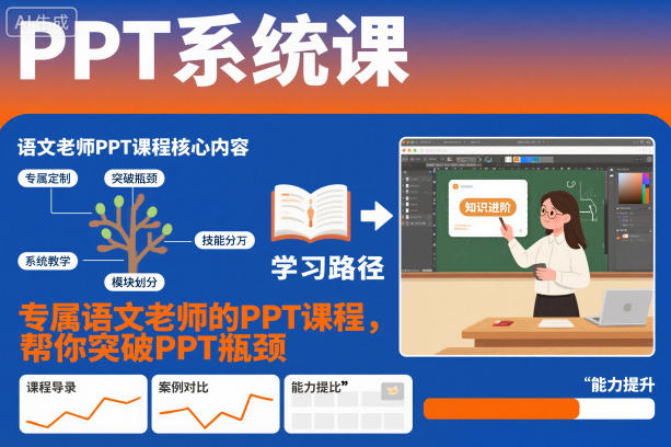 PPT系统课，专属语文老师的PPT课程，帮你突破PPT瓶颈-智云网