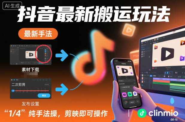 抖音最新搬运玩法，纯手法操作，剪映即可操作-智云网