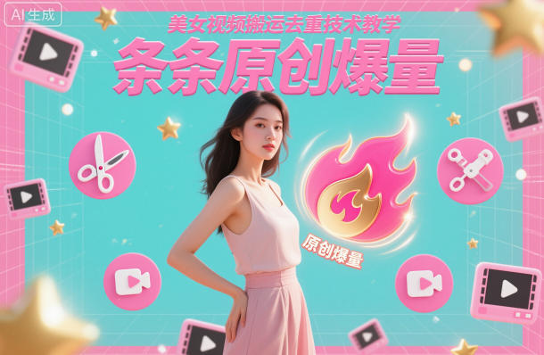 美女视频搬运去重技术教学,条条原创爆量-智云网