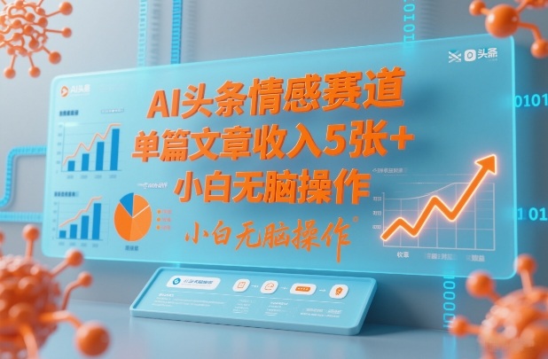 AI头条情感赛道，单篇文章收入5张+，小白无脑操作-智云网