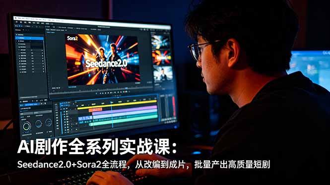 AI剧作全系列实战课：Seedance2.0+Sora2全流程，从改编到成片，批量产出高质量短剧-智云网