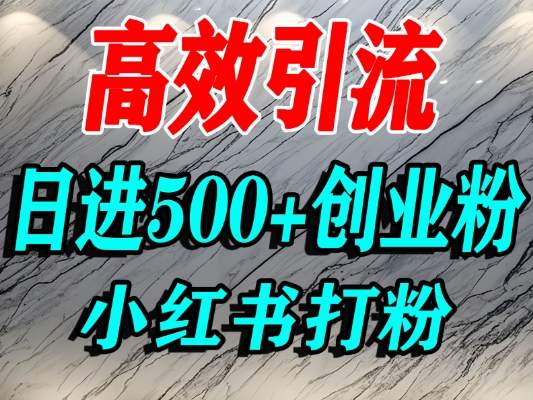 怎么打创业粉？小红书预算3000项目推荐引流精准创业粉，单人操作日引500+精准创业粉-智云网