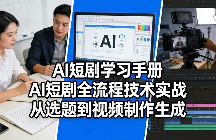 AI短剧学习手册,AI短剧全流程技术实战,从选题到视频制作生成-智云网