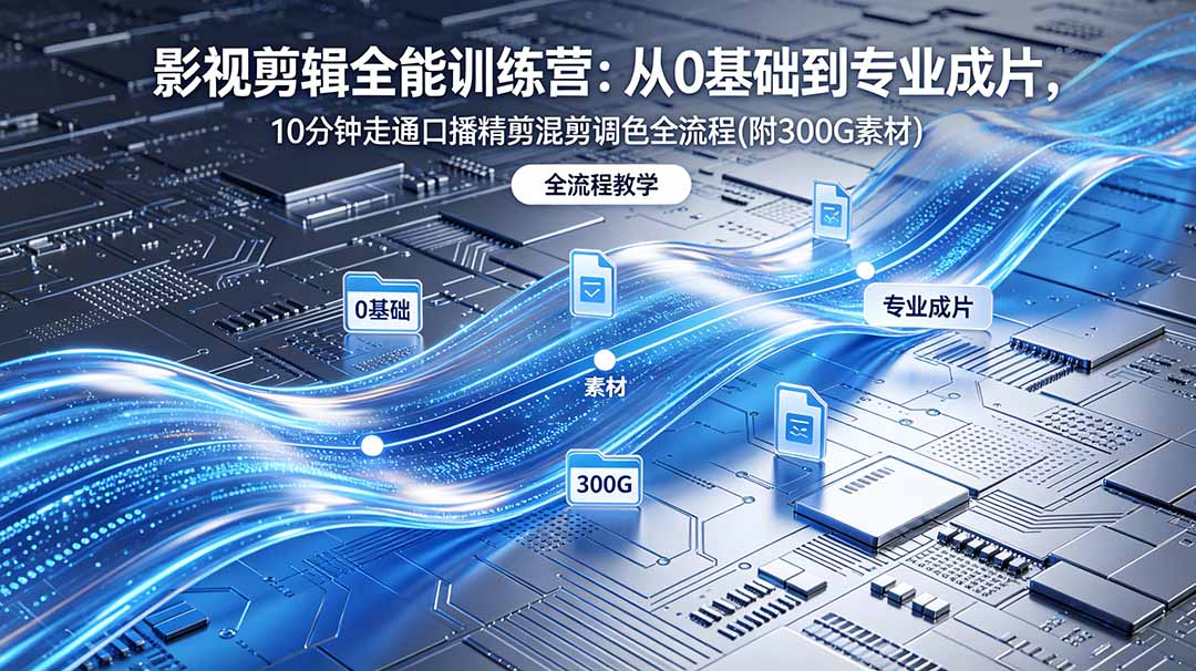 2026影视剪辑全能实战课｜0基础到专业成片，全流程教学，高清带300G素材-智云网