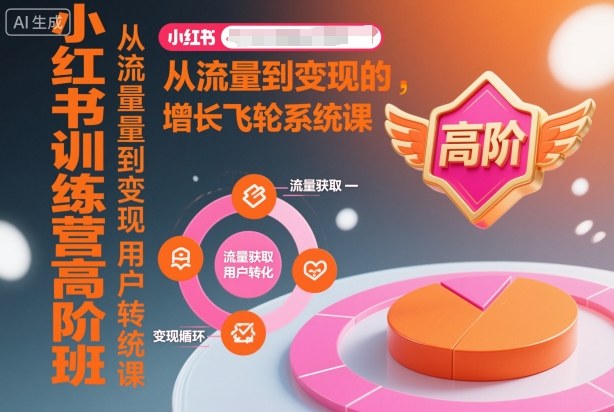 小红书训练营高阶班，从流量到变现的增长飞轮系统课-智云网
