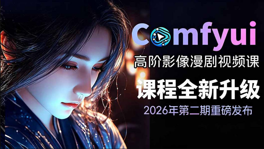 2026新版ComfyUI漫剧动画全流程实战课，0基础入门到进阶全流程动态漫，轻松实现流量变现-智云网