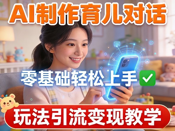 AI制作育儿对话，零基础轻松上手，玩法引流变现教学-智云网
