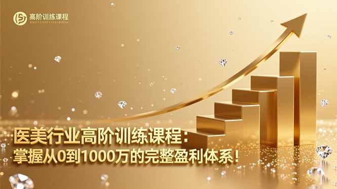 医美行业高阶训练课程：掌握从0到1000万的完整盈利体系！-智云网