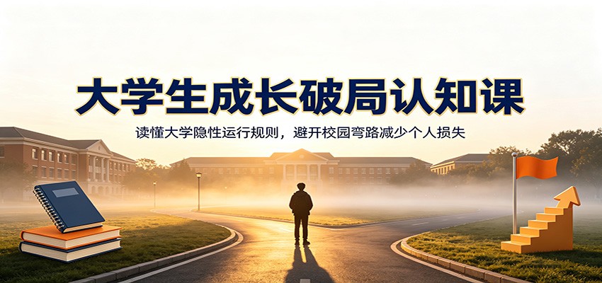 大学生成长破局认知课：读懂大学隐性运行规则，避开校园弯路减少个人损失-智云网