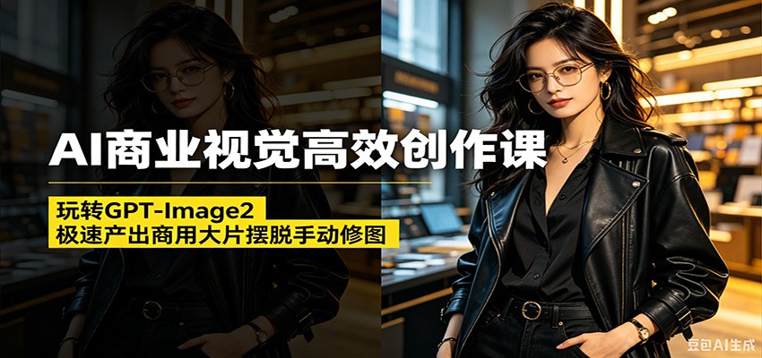 AI商业视觉高效创作课：玩转GPT-Image2，极速产出商用大片摆脱手动修图(更新)-智云网