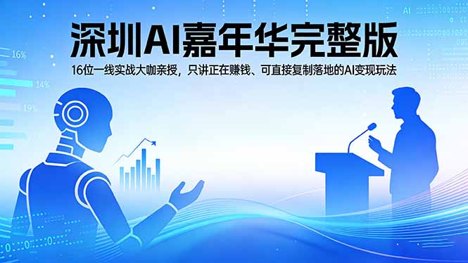 2026深圳AI嘉年华完整版：16位一线实战大咖亲授，只讲正在赚钱、可直接复制落地的AI变现玩法-智云网