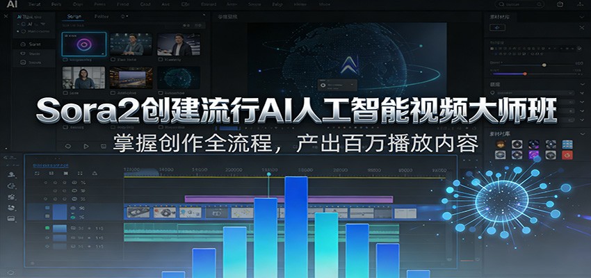Sora2创建流行AI人工智能视频大师班，掌握创作全流程，产出百万播放内容-智云网