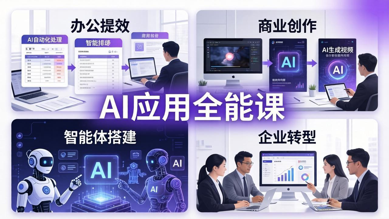 AIGC 应用全能课：办公提效、商业创作、智能体搭建、企业转型，一站式学会AI应用-智云网