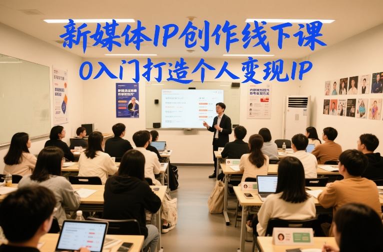 新媒体IP创作线下课，0入门打造个人变现IP-智云网
