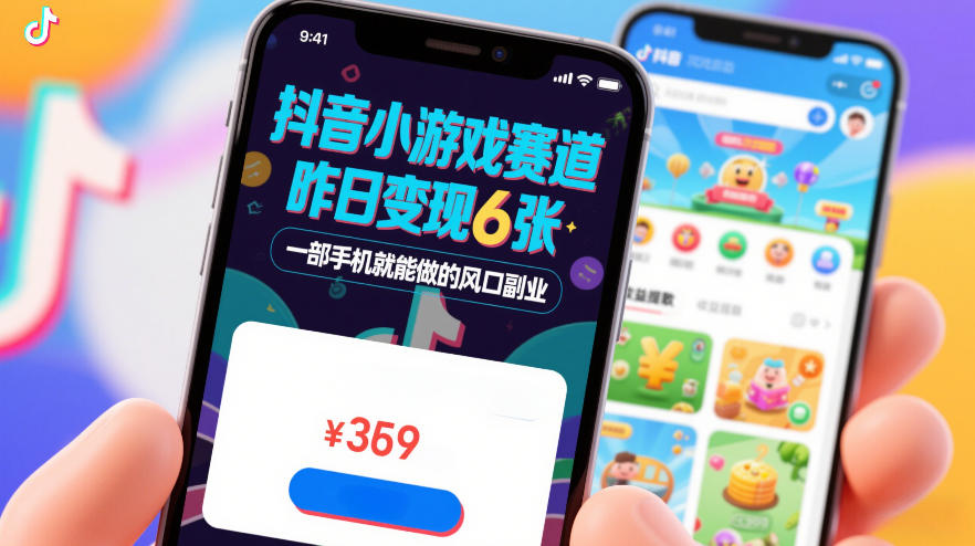 抖音小游戏赛道，昨日变现600+，零基础一部手机就能做的风口副业【揭秘】-智云网