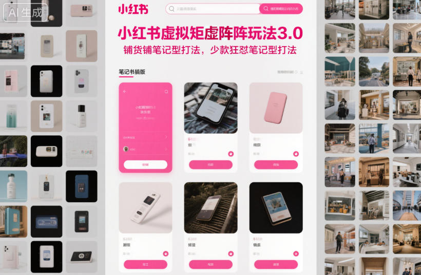 小红书虚拟矩阵玩法3.0，铺货铺笔记型打法，少款狂怼笔记型打法-智云网