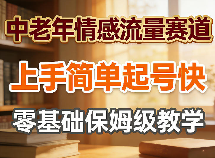 中老年情感流量赛道，上手简单起号快，零基础保姆级教学-智云网