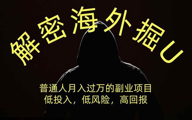 （19841期）解密海外掘U，普通人月入过万的副业项目，低投入、低风险高回报，没有之一-智云网
