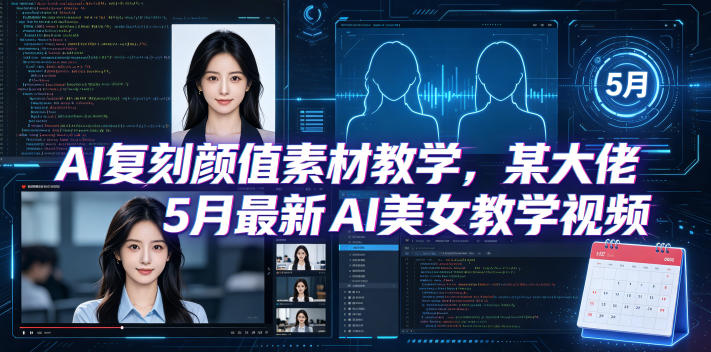 AI复刻颜值素材教学，某大佬5月最新AI美女教学视频，内含4月好物复刻教学-智云网