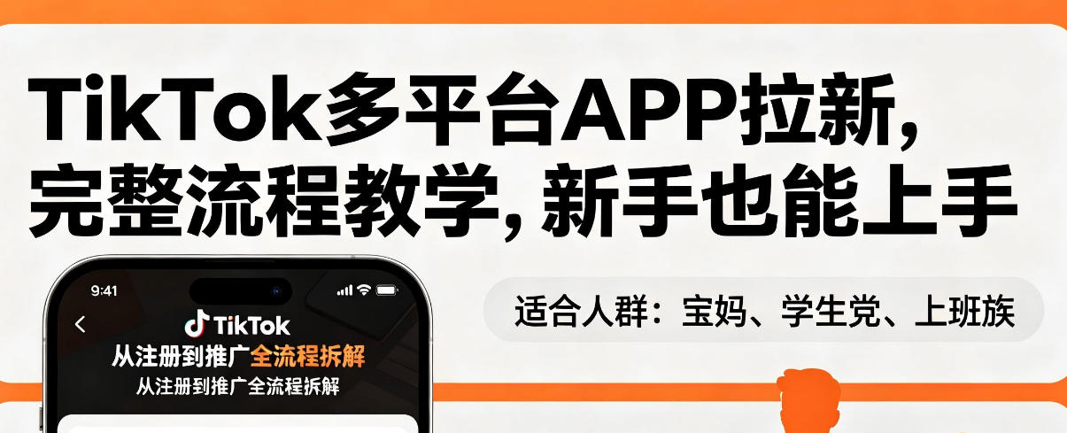TikTok多平台APP拉新，完整流程教学，新手也能上手，轻松出海搞美金-智云网