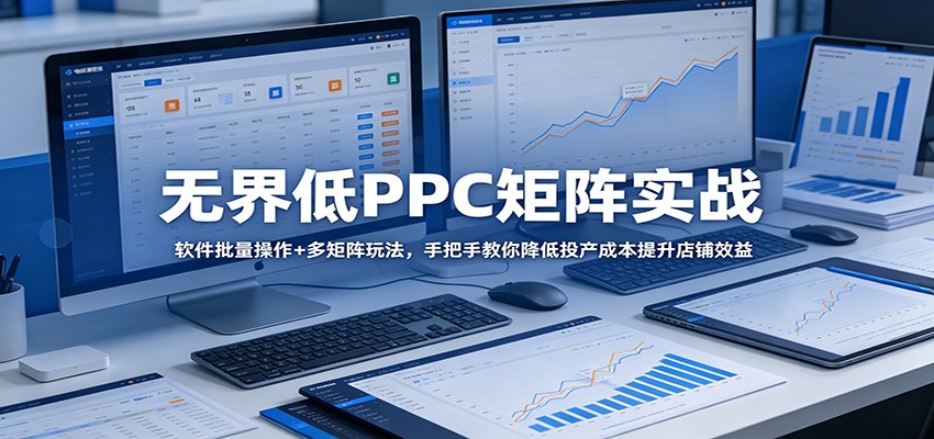 无界低PPC矩阵实战:软件批量操作+多矩阵玩法,手把手教你降低投产成本提升店铺效益-智云网