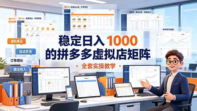 （19253期）稳定日入 1000 的拼多多虚拟店矩阵，全套实操教学-智云网