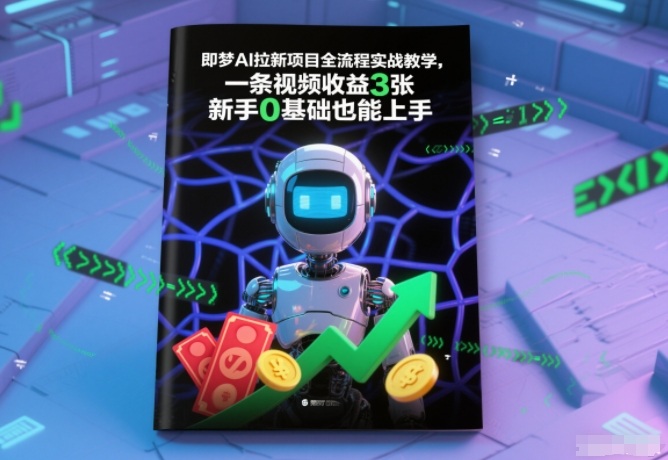 即梦AI拉新项目全流程实战教学，一条视频收益3张，新手0基础也能上手-智云网