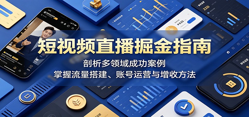 短视频直播掘金指南:剖析多领域成功案例,掌握流量搭建、账号运营与增收方法-智云网