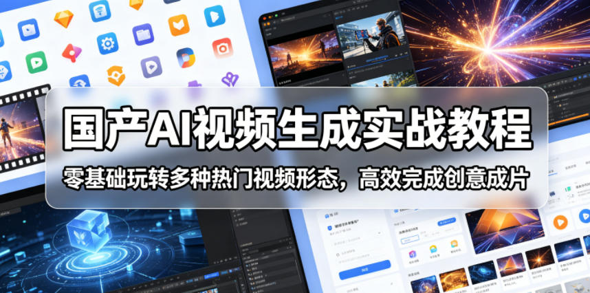 国产AI视频生成实战教程，零基础玩转多种热门视频形态，高效完成创意成片-智云网