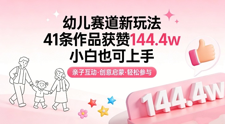幼儿赛道新玩法，41条作品获赞144.4w，小白也可上手-智云网